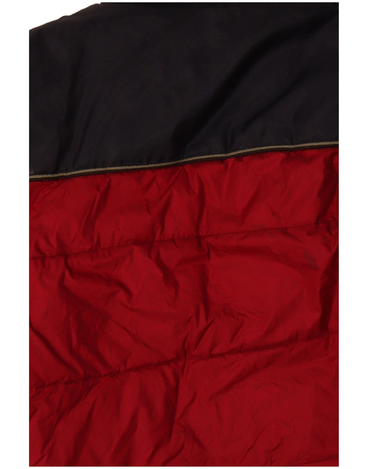 BLEND Chaqueta acolchada holgada con estampado gráfico para hombre, talla 40, color rojo grande