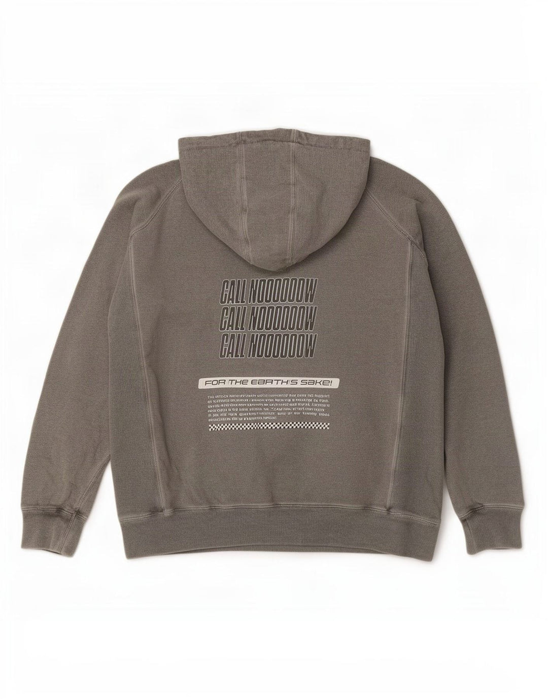 Vintage hombres gráfico sudadera con capucha jumper grande gris