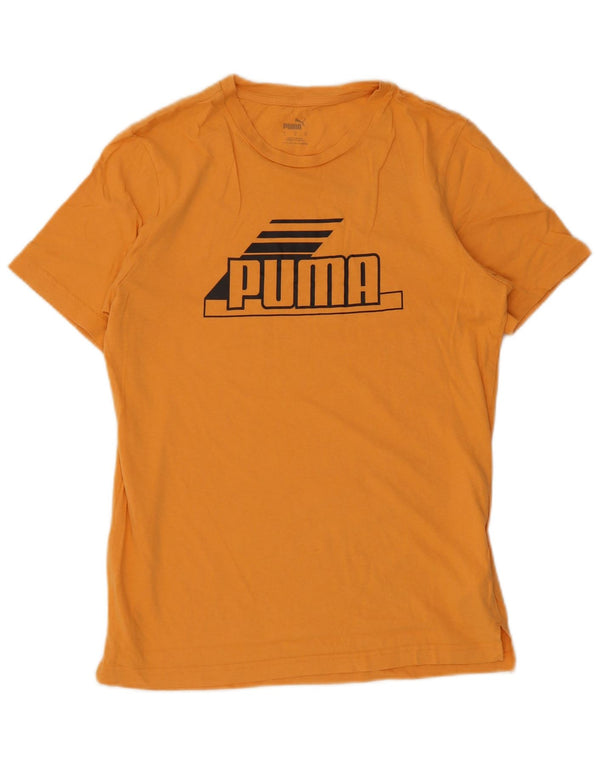 Puma - Camiseta gráfica para hombre, talla pequeña, algodón naranja