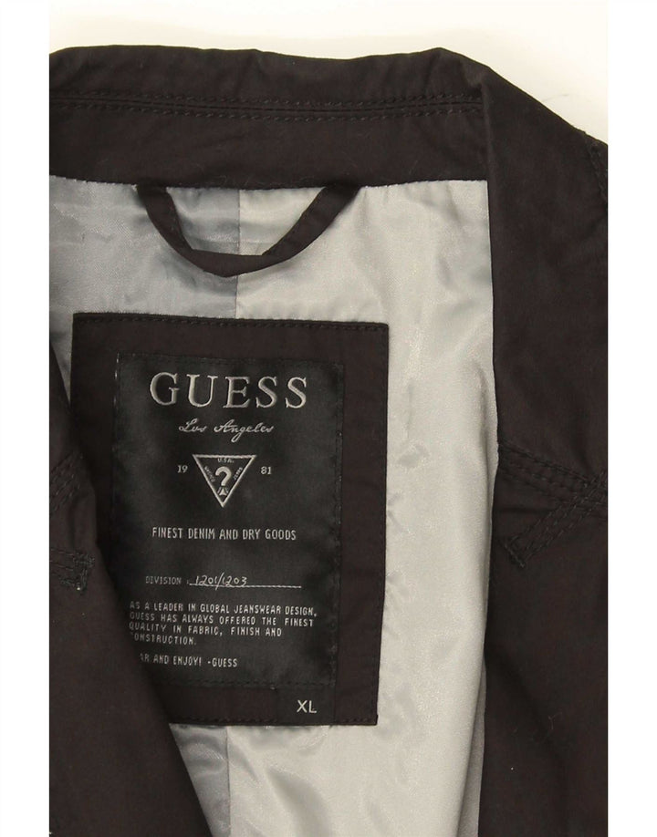 Guess Chaqueta tipo blazer con 1 botón para hombre UK 42 XL Algodón negro