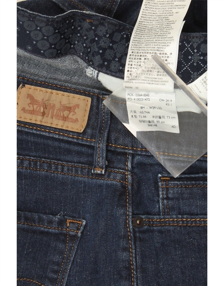 LEVI'S Jeans rectos 525 para mujer US 8 Medium W29 L32 Azul marino Algodón