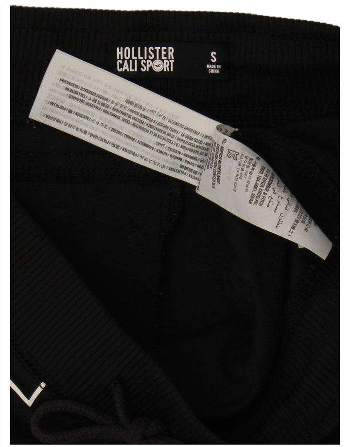 Hollister Hombre Pantalones De Chándal Gráfico Pequeño Poliéster Negro