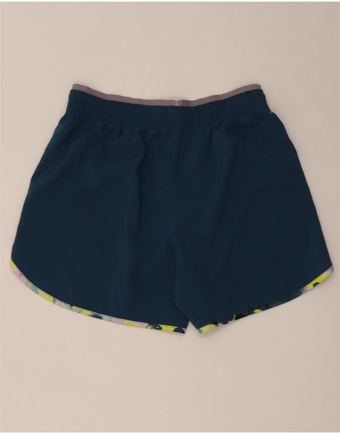 New Balance Pantalones cortos deportivos gráficos para mujer UK 14 Poliéster azul medio