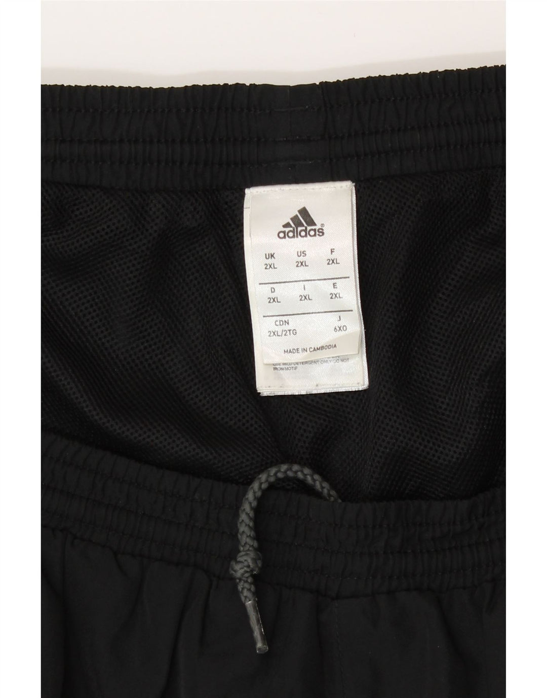 Adidas Pantalones cortos deportivos para hombre 2XL Negro Colorblock Poliéster