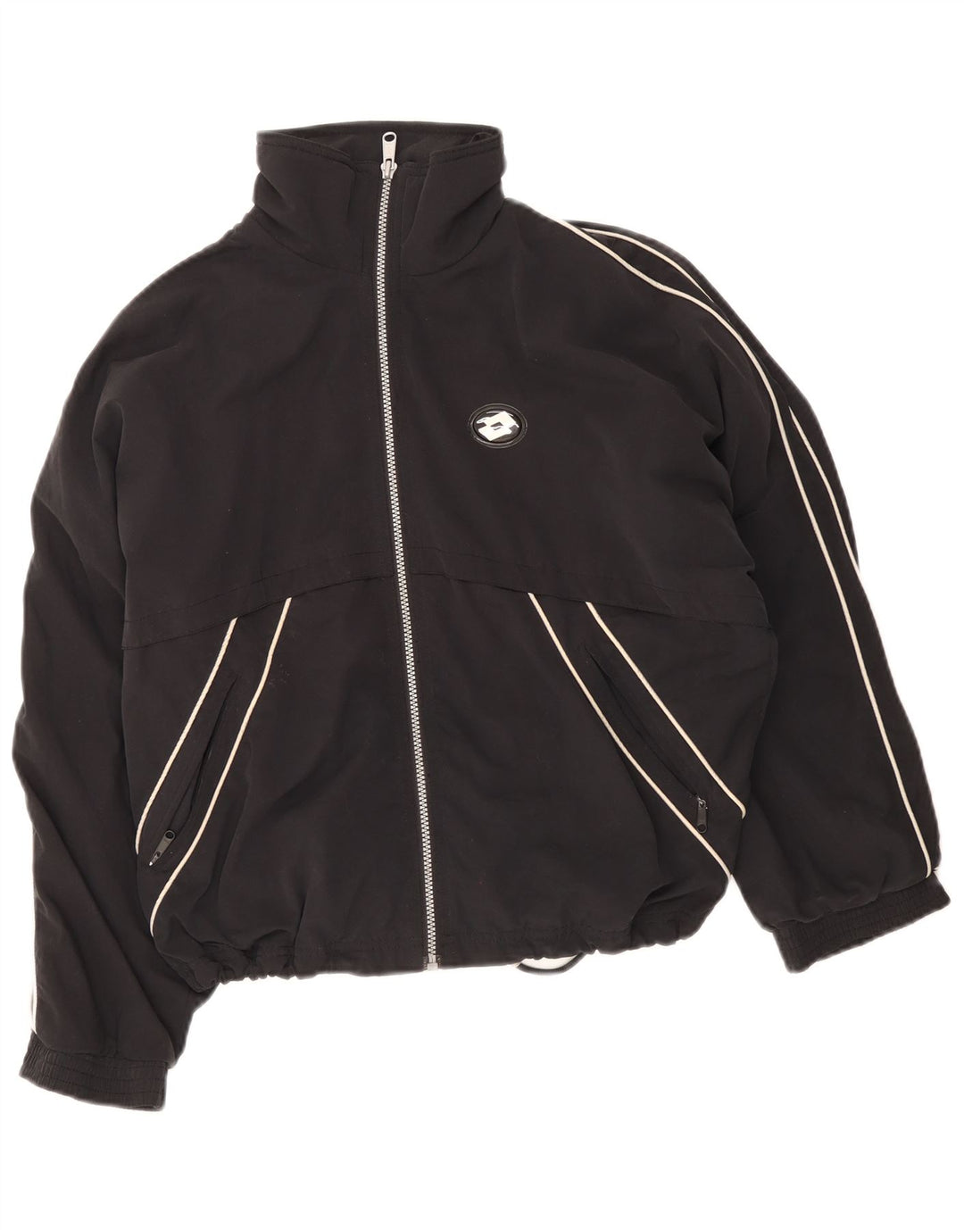 Lotto Chaqueta de chándal holgada para hombre XS Poliéster negro