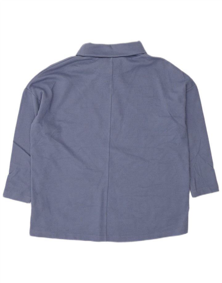Cos - Jersey extragrande con cuello vuelto para mujer, talla 10, lana azul pequeña