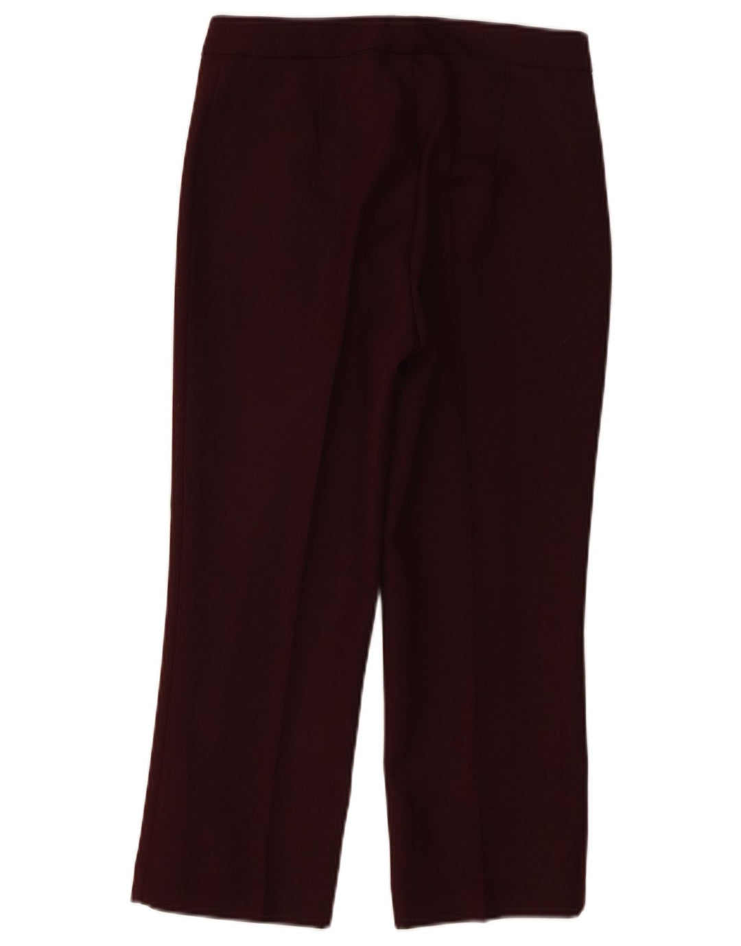 Stefanel Pantalones capri rectos para mujer IT 40 Small W26 L21 Borgoña