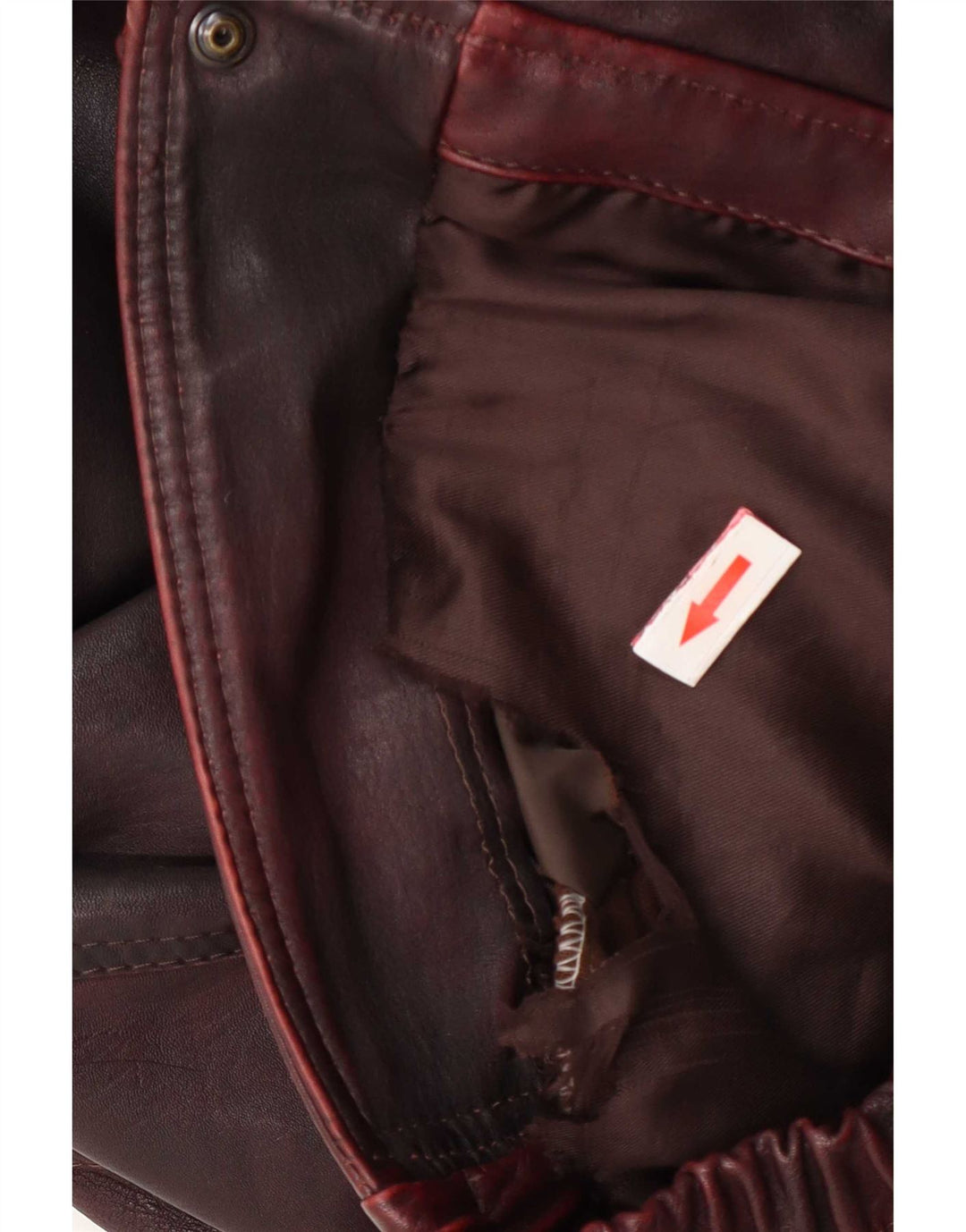 Chaqueta de cuero vintage para hombre IT 50 Grande Borgoña