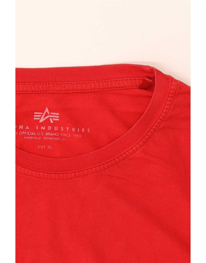 Alpha Industries Camiseta gráfica para hombre Top XL Rojo