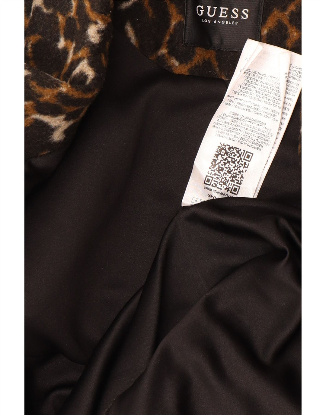 GUESS Abrigo holgado para mujer UK 6 XS Estampado animal multicolor