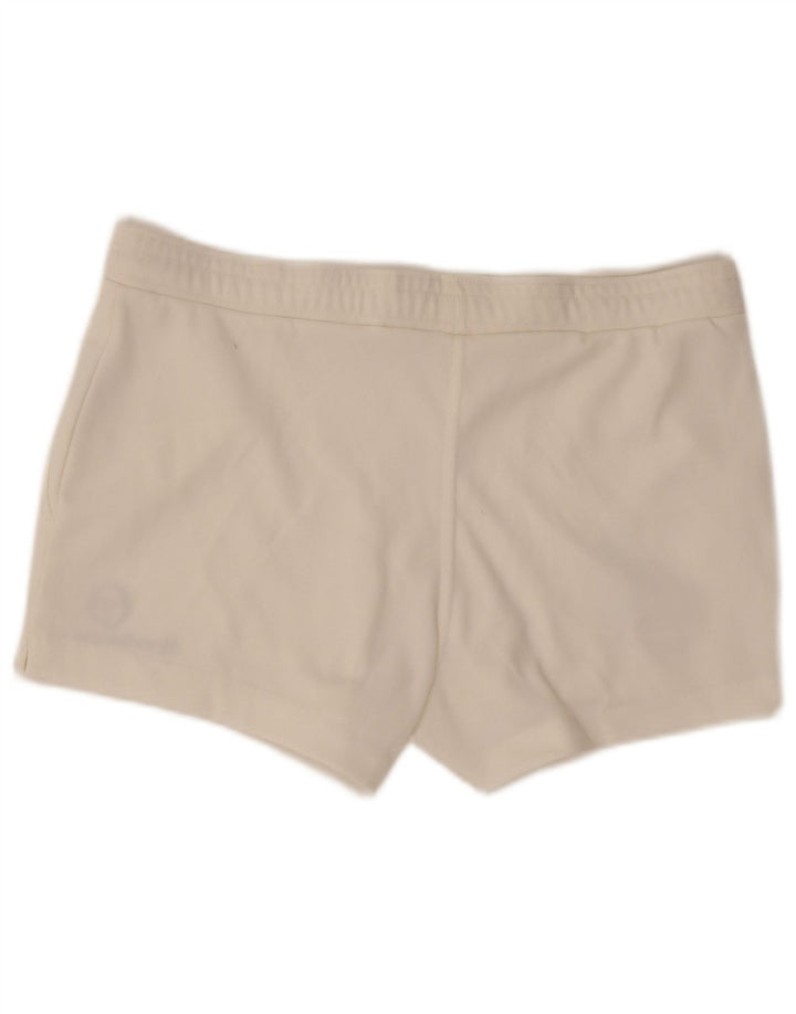 Sergio Tacchini Pantalones cortos deportivos con gráficos para hombre EU 48 Poliéster blanco mediano