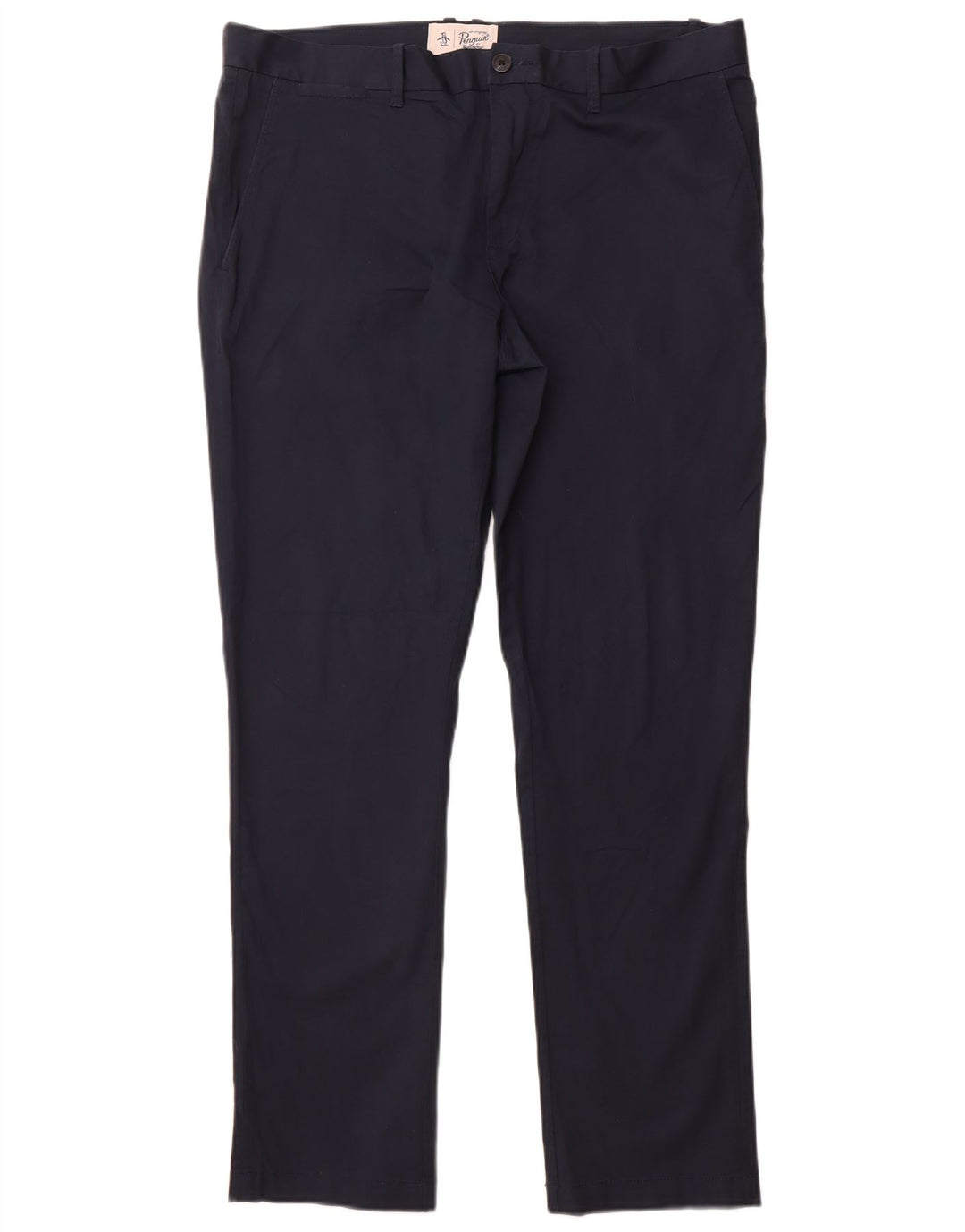 PENGUIN Pantalón chino ajustado para hombre W36 L32 Azul marino