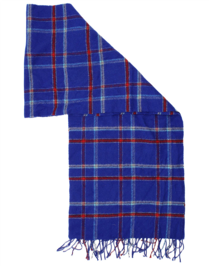 Jack Wills Bufanda de punto para hombre talla única azul a cuadros clásico