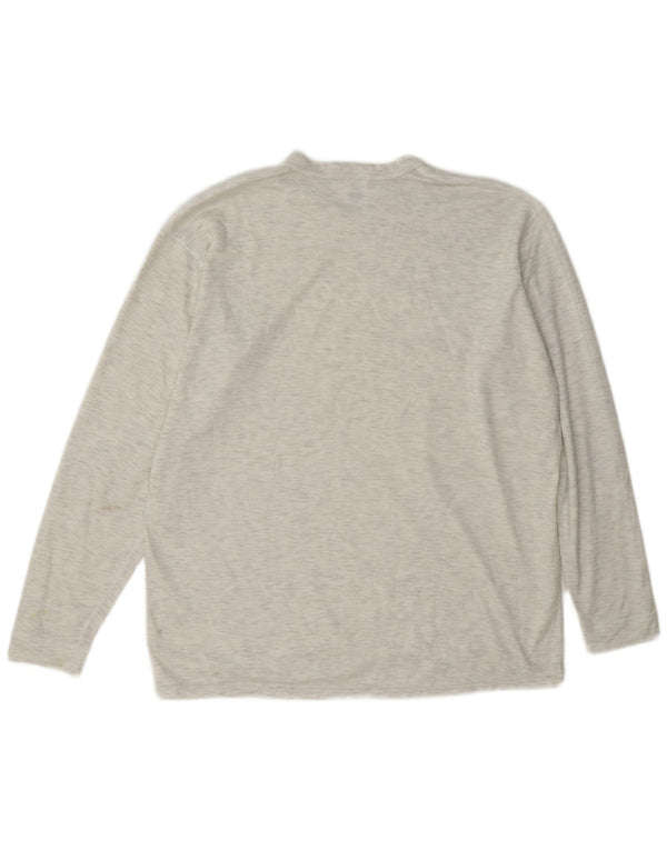 Patagonia Hombre Top Manga Larga Poliéster Moteado Gris Grande