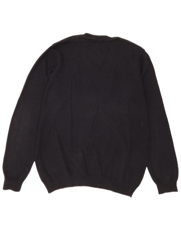 Marks & Spencer Suéter con Cuello en V Blue Harbor para Hombre Azul Marino Mediano