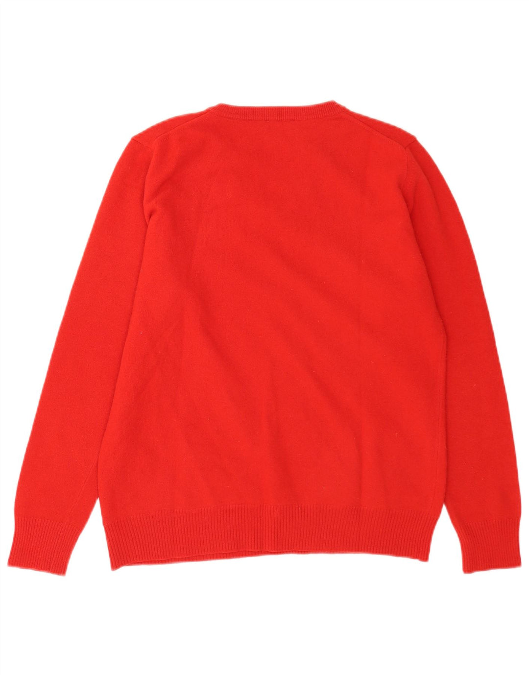 Colmar Hombre Jersey Con Cuello En V De Lana Merino Rojo Medio