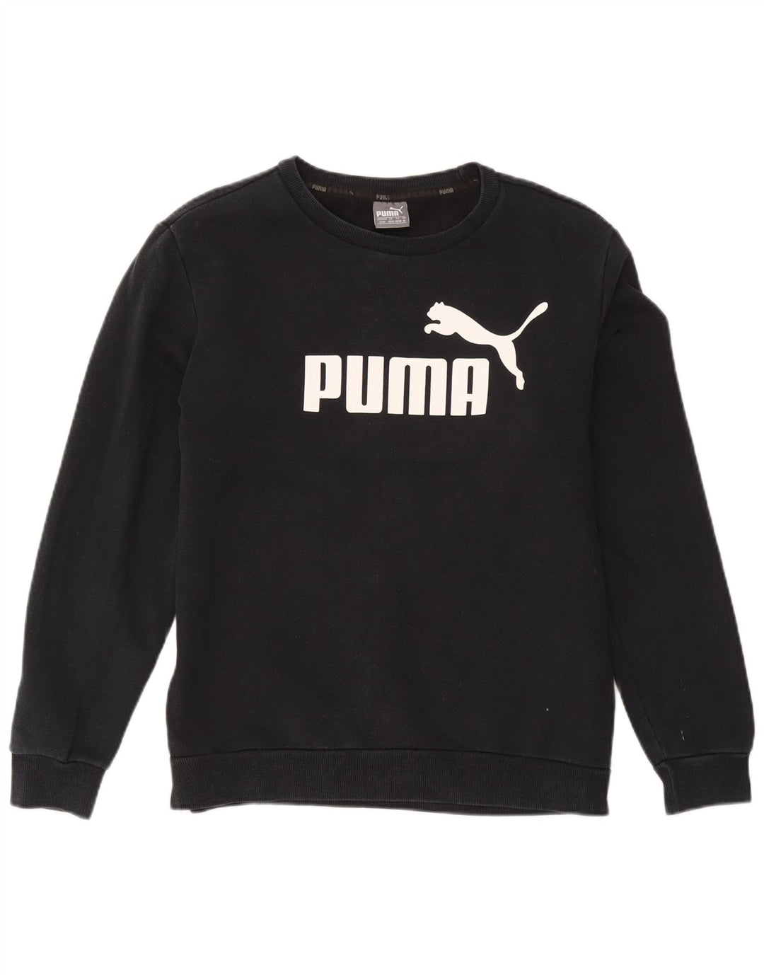 Puma Hombre Sudadera Gráfica Jumper Algodón Negro Mediano
