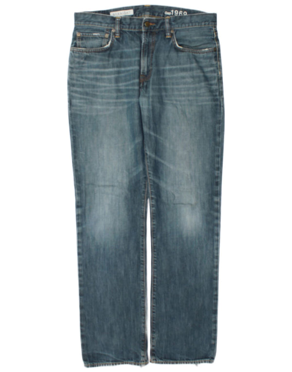 Vaqueros rectos para hombre Gap W34 L34 Algodón azul