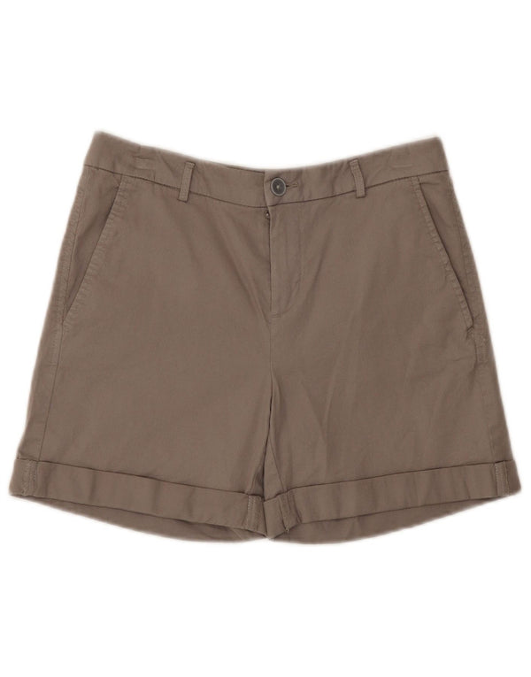 Benetton Pantalones Cortos Chinos Para Mujer UK 8 Small W28 Algodón Gris