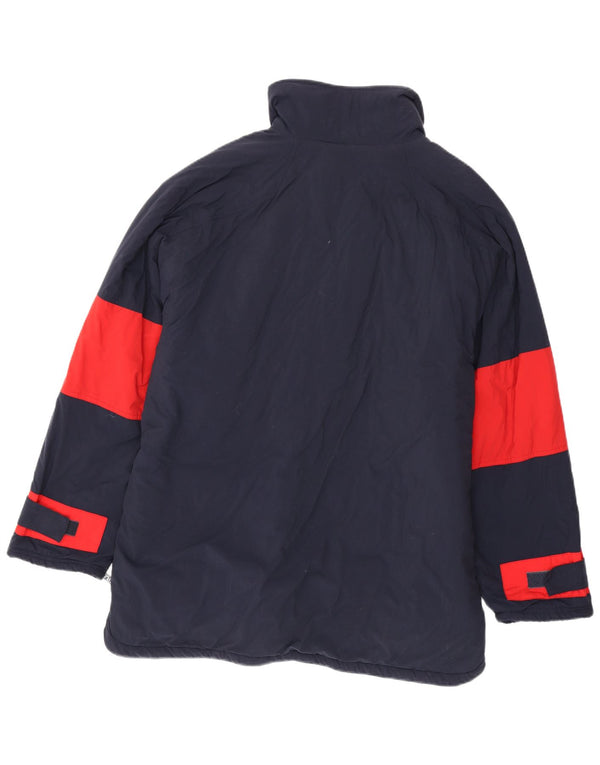 Fila Chaqueta acolchada con estampado gráfico para hombre UK 42 XL Azul marino Colorblock