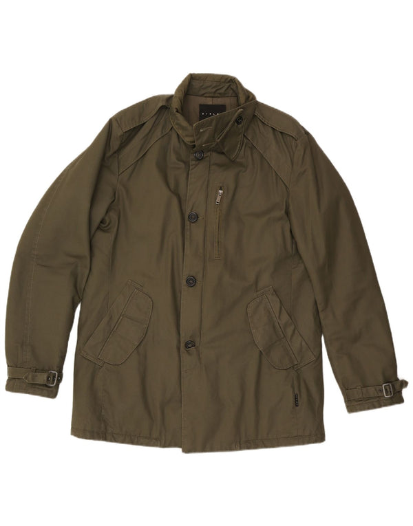 Sisley Chaqueta militar para hombre UK 42 XL Poliéster caqui