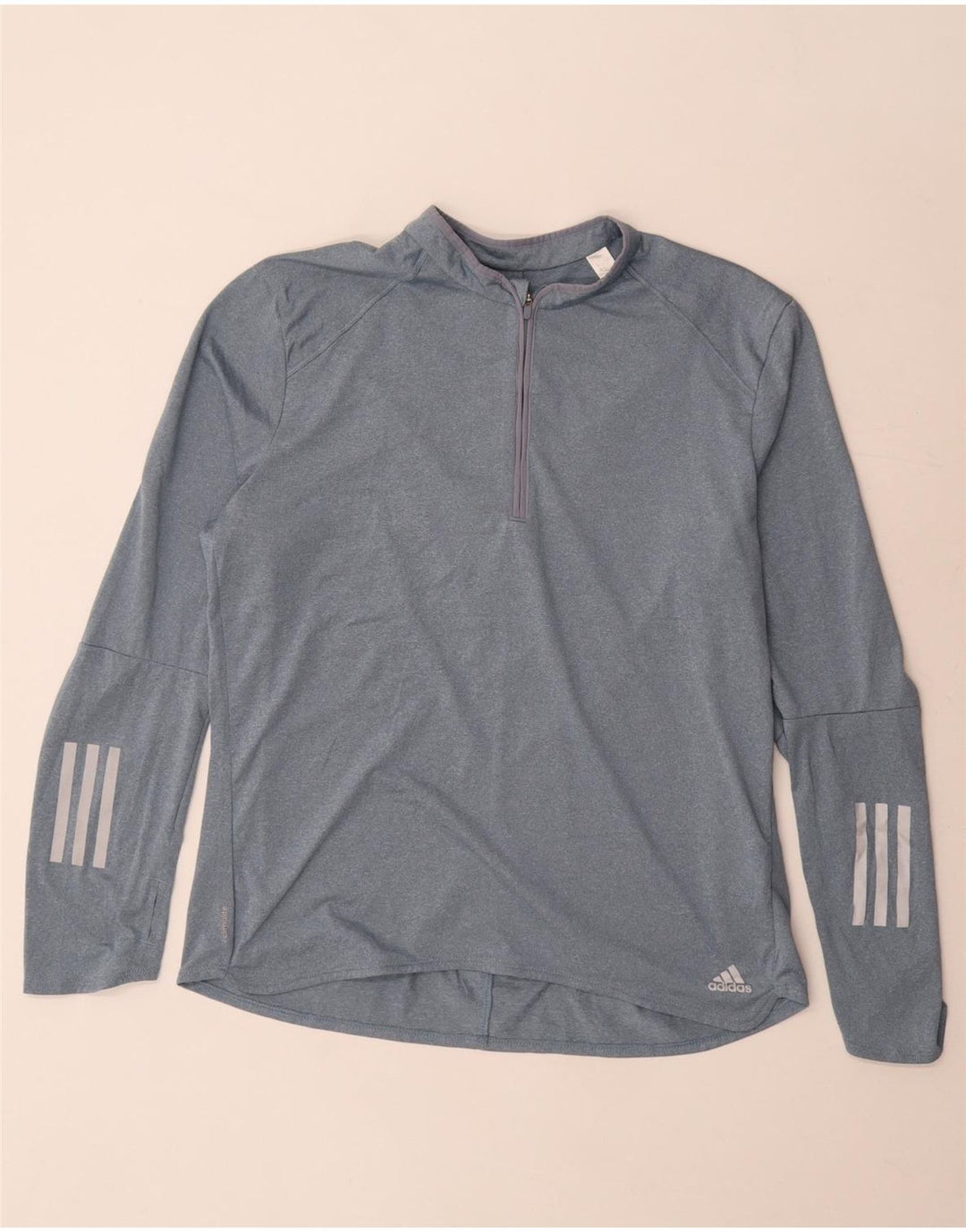 Adidas Mujer Climalite Zip Neck Jersey Chándal Top UK 20/22 XL Gris