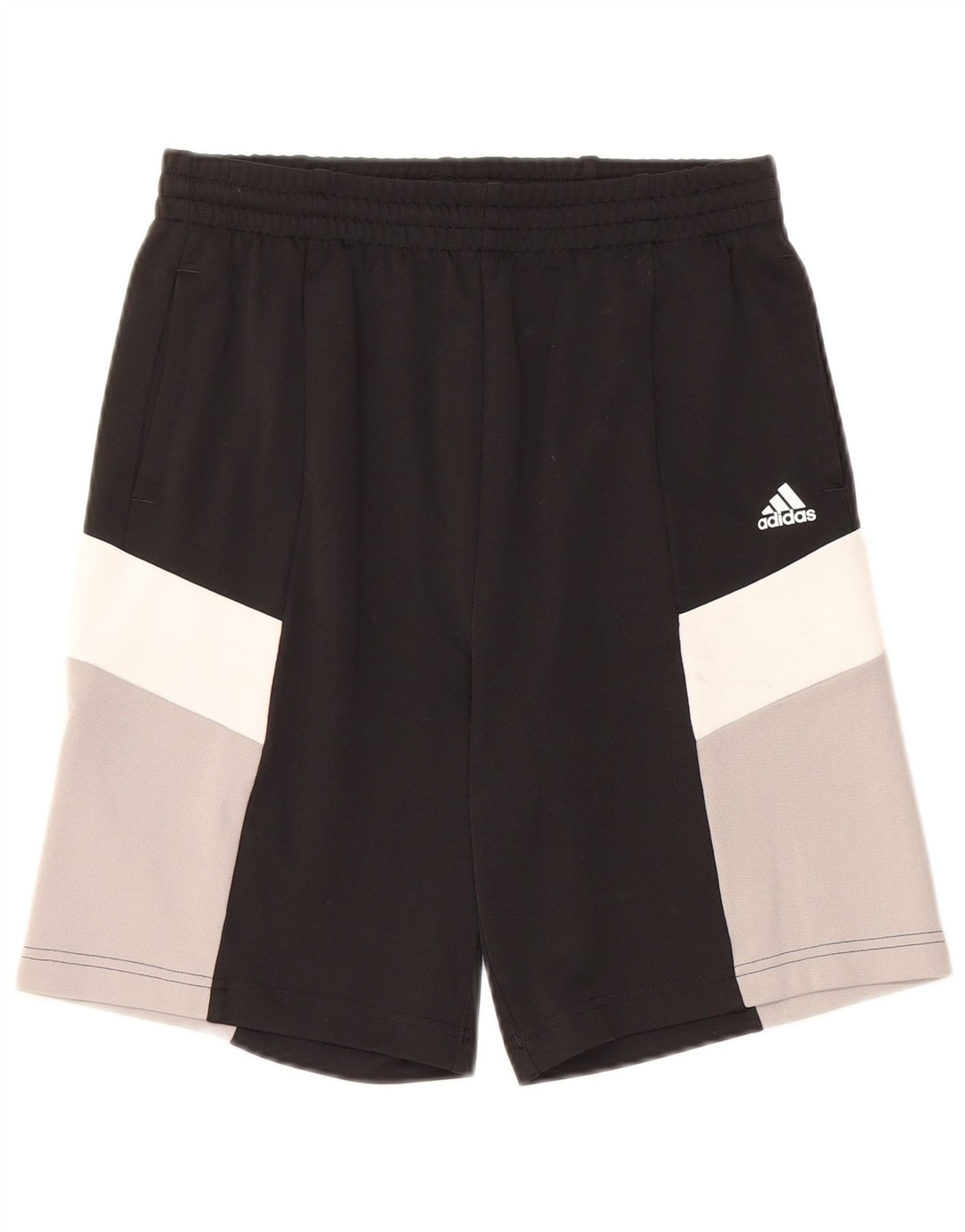 Adidas Pantalones cortos deportivos para niño 13-14 años Negro Colorblock Poliéster