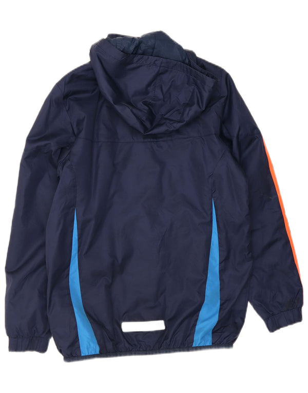Adidas Chubasquero con capucha para niños 13-14 años Azul marino Nylon color block