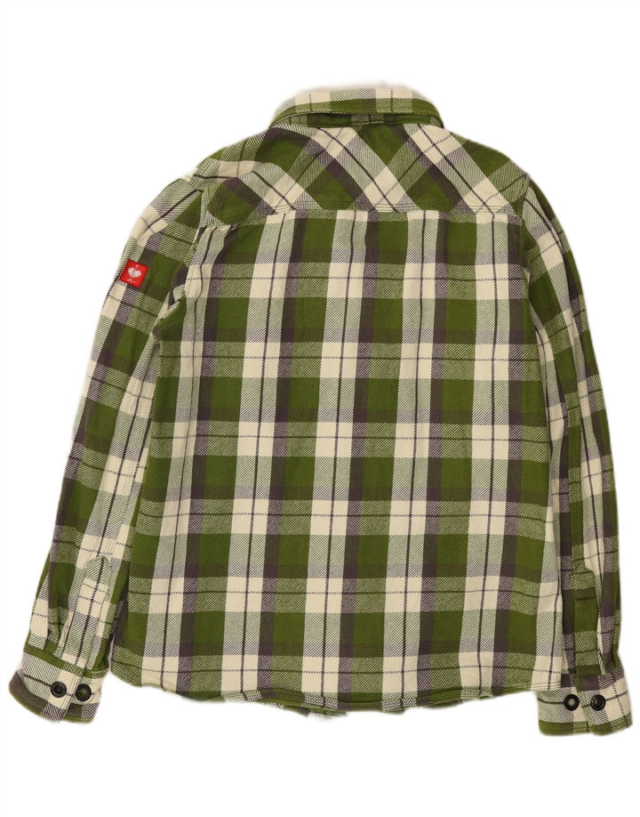 Engelbert Strauss Camisa De Franela Hombre Cuadros Verde Medio
