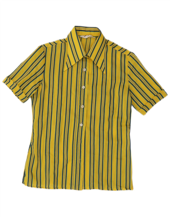 Belmonte Blusa Camisera Manga Corta Mujer IT 44 Mediano Amarillo Rayas