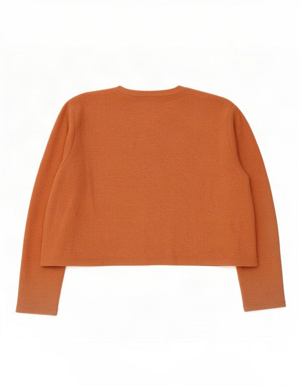 Zara Mujer Crop Top Manga Larga UK 46 Grande Naranja