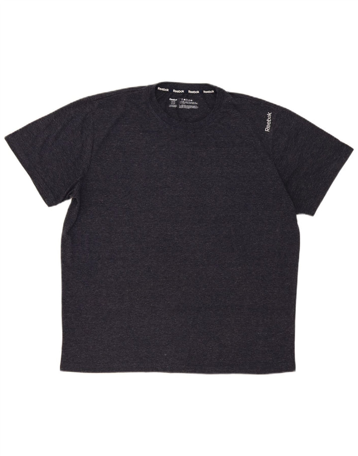 Reebok Camiseta Hombre Top XL Gris Poliéster Moteado