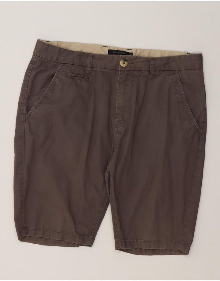 Pantalones cortos chinos Pierre Cardin para hombre medianos W36 algodón gris