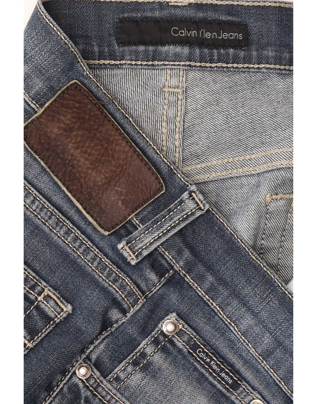 Vaqueros rectos Calvin Klein para hombre W36 L31 azul