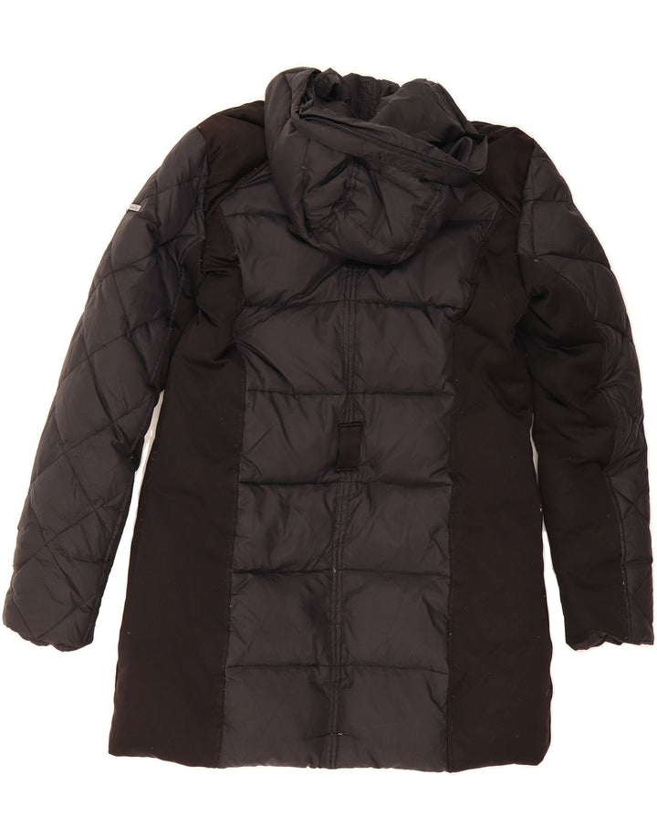 ELLESSE Womens Hooded Padded Coat UK 14 Large Black Vintage Ellesse and Second-Hand Ellesse from Messina Hembry 