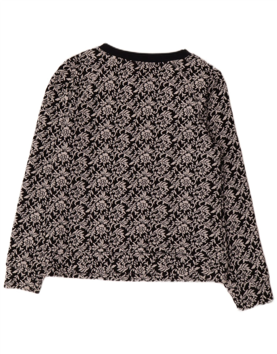 Ted Baker - Sudadera para mujer, talla 2, talla pequeña, algodón floral negro
