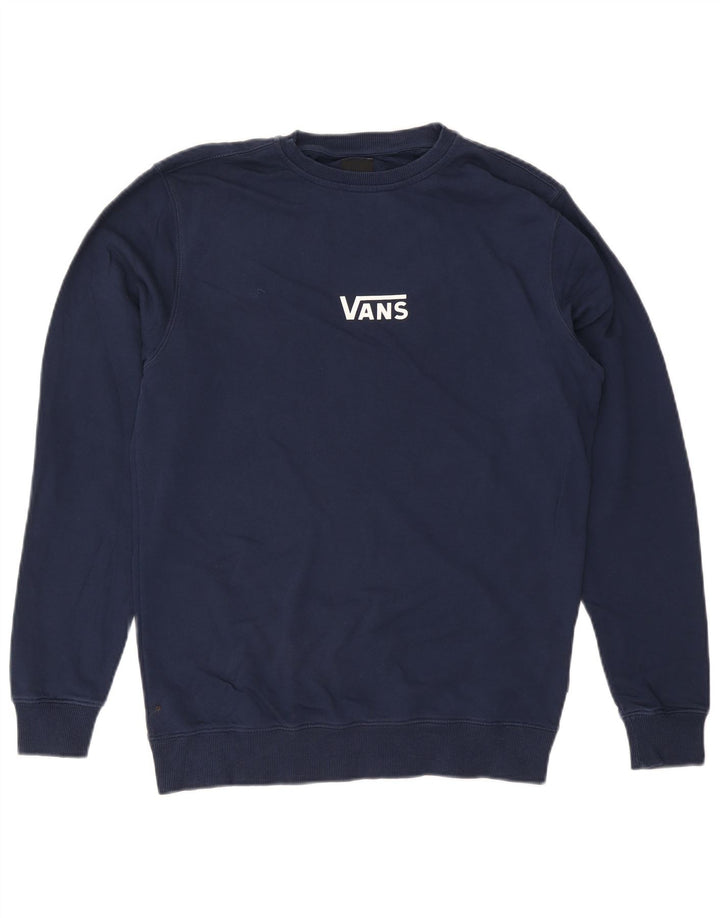 Vans Hombre Sudadera Jumper Small Azul Marino Algodón