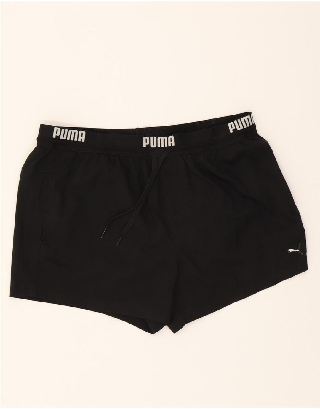 PUMA Mens Graphic Sport Shorts Large  Black Polyester Vintage Puma and Second-Hand Puma from Messina Hembry 