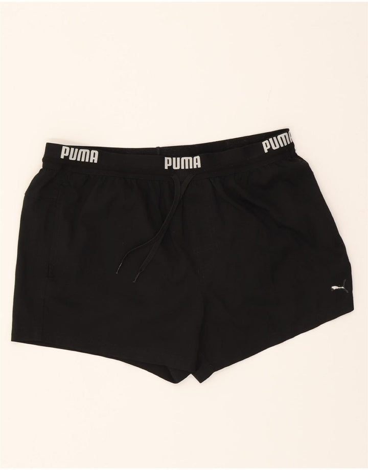 PUMA Mens Graphic Sport Shorts Large  Black Polyester Vintage Puma and Second-Hand Puma from Messina Hembry 