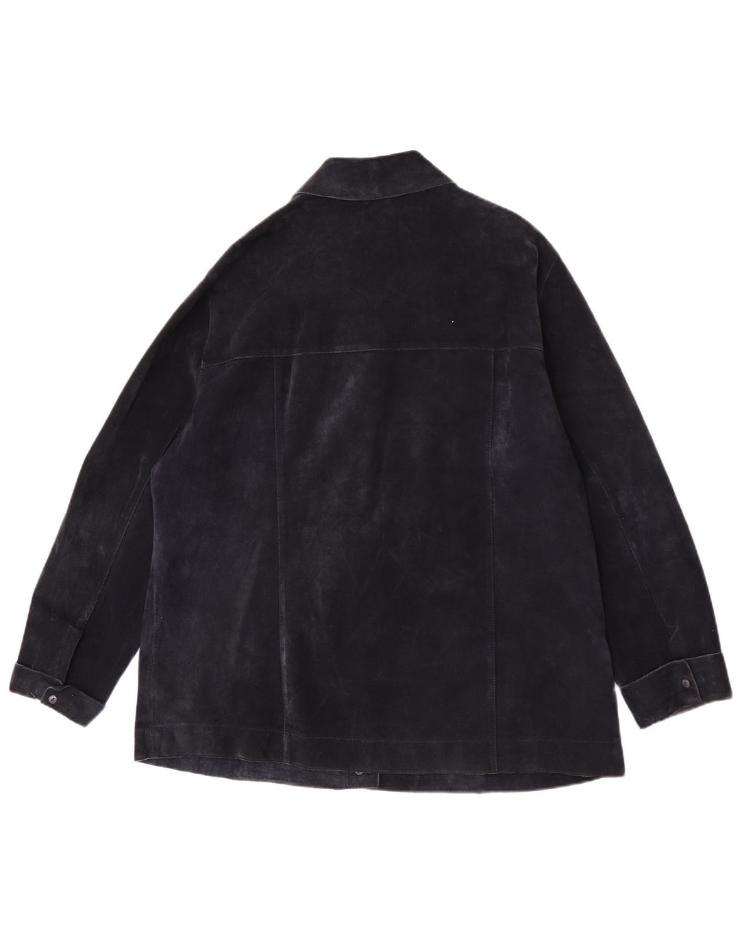 ELENA MIRO Chaqueta de ante para mujer UK 18 XL Cuero azul marino