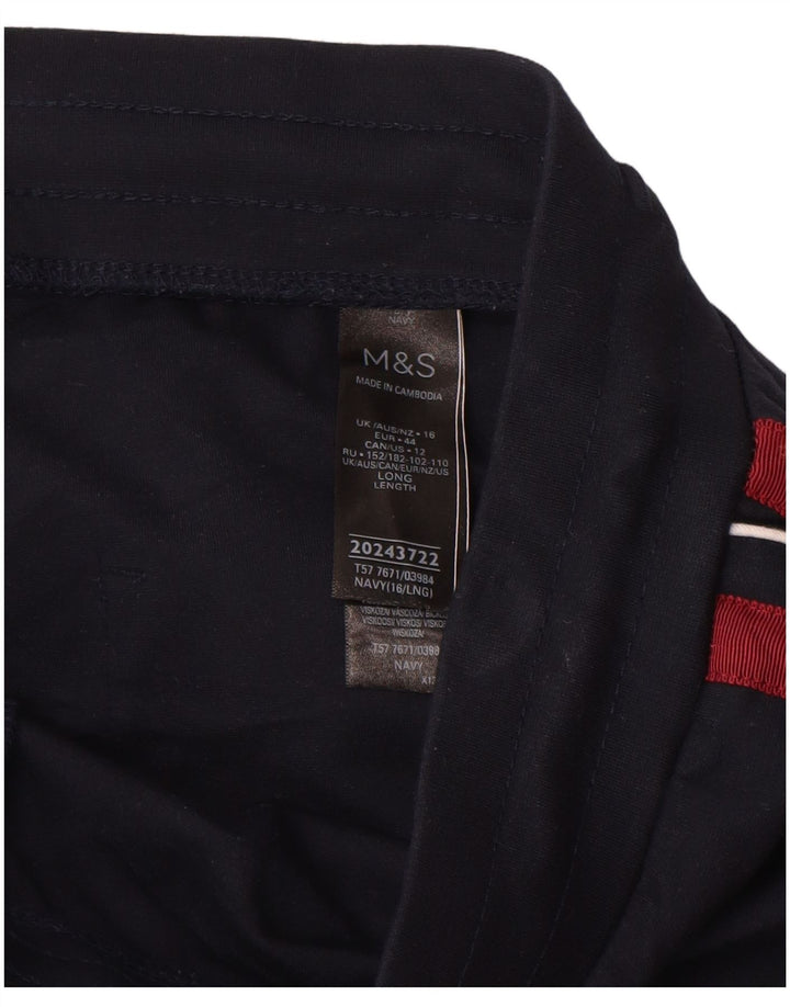 MARKS & SPENCER Pantalones de chándal para mujer UK 46 Large Viscosa azul marino
