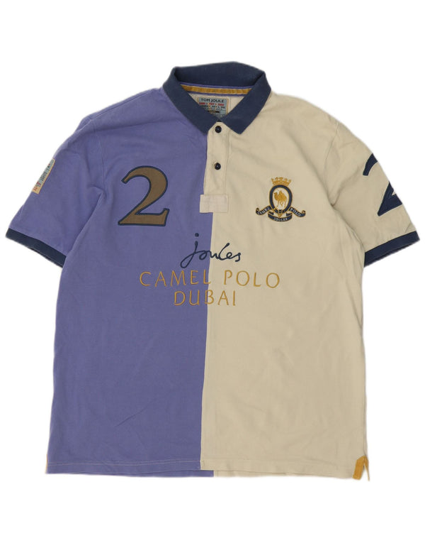 Joules Polo De Rugby Con Gráfico Dubai Para Hombre XL De Algodón Blanco Roto Con Bloques De Color