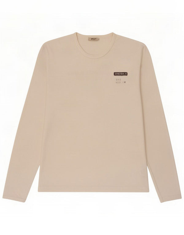 Gas Camiseta Hombre Manga Larga XL Algodón Blanco