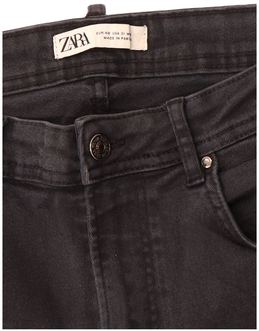 Zara Vaqueros pitillo para hombre EU 40 Medium W31 L28 Gris