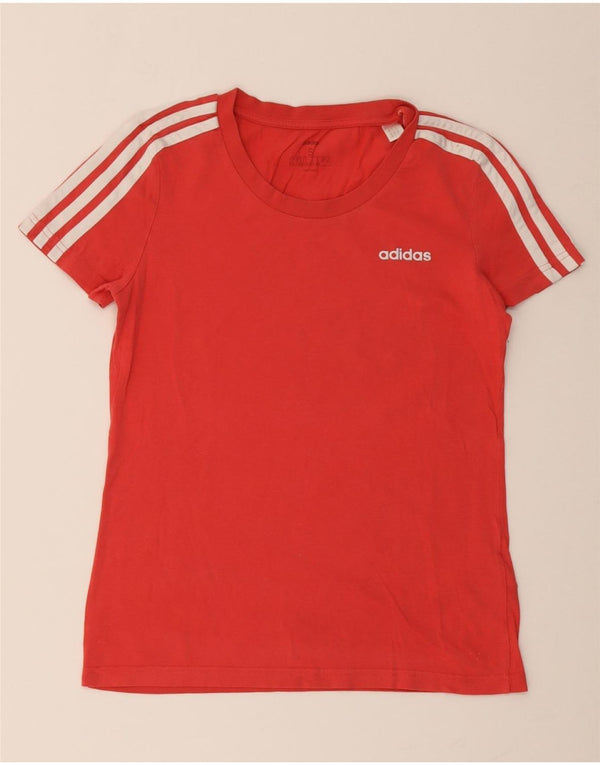 Adidas Camiseta Mujer Top UK 8/10 Small Rojo Algodón
