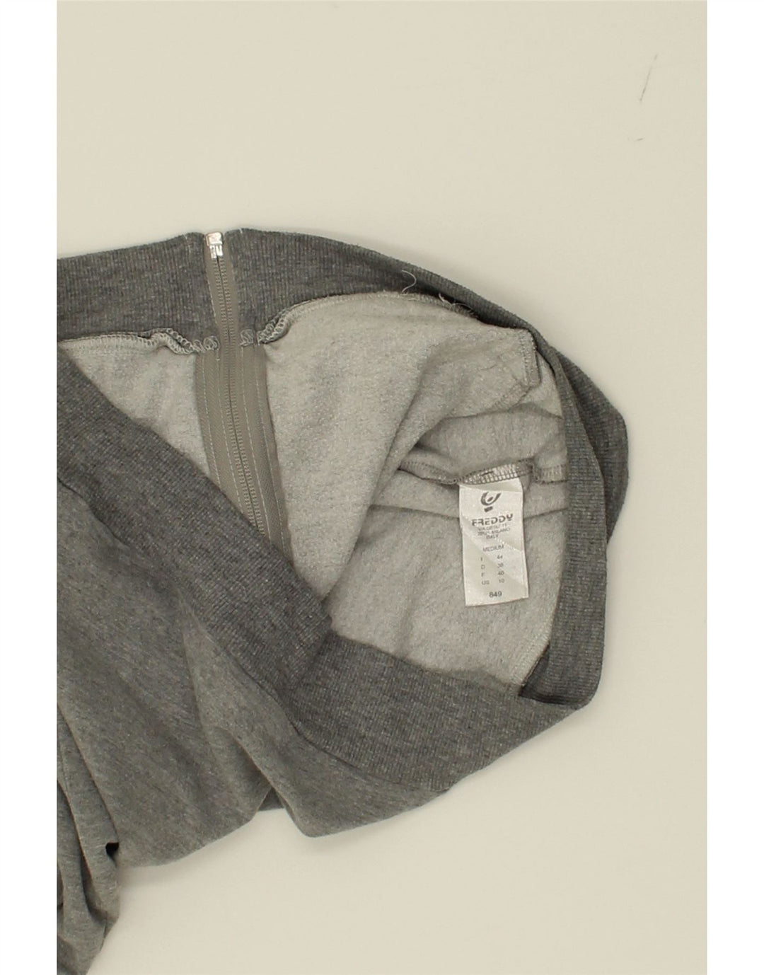FREDDY Womens Tracksuit Top Jacket UK 12 Medium Grey Cotton Vintage Freddy and Second-Hand Freddy from Messina Hembry 