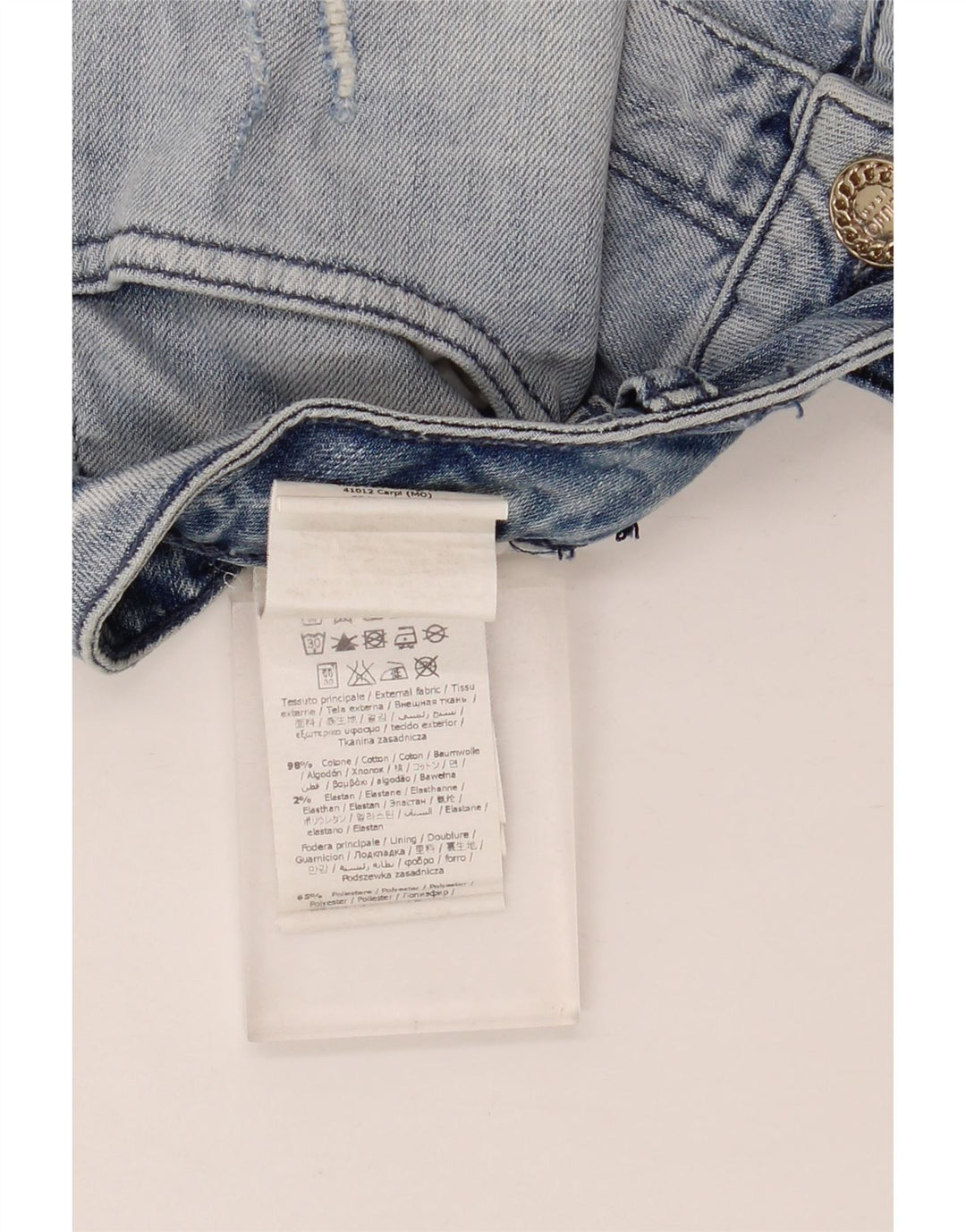 Minifalda Vaquera Desgastada Mujer Liu Jo W28 Algodón Azul Medio