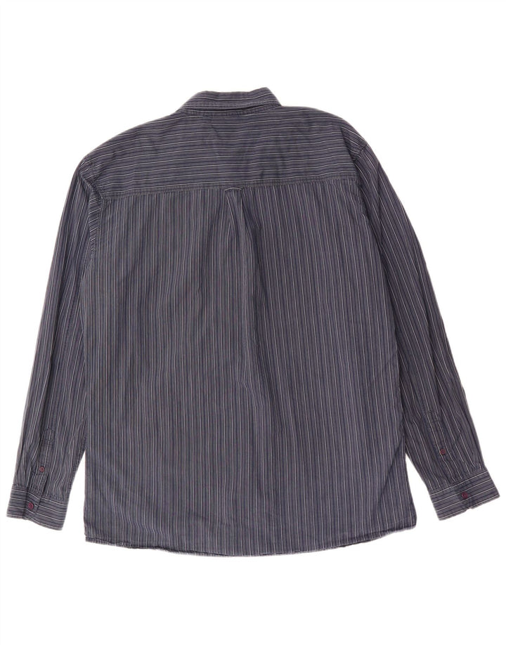 Camisa Lee para hombre 2XL Algodón a rayas azul marino