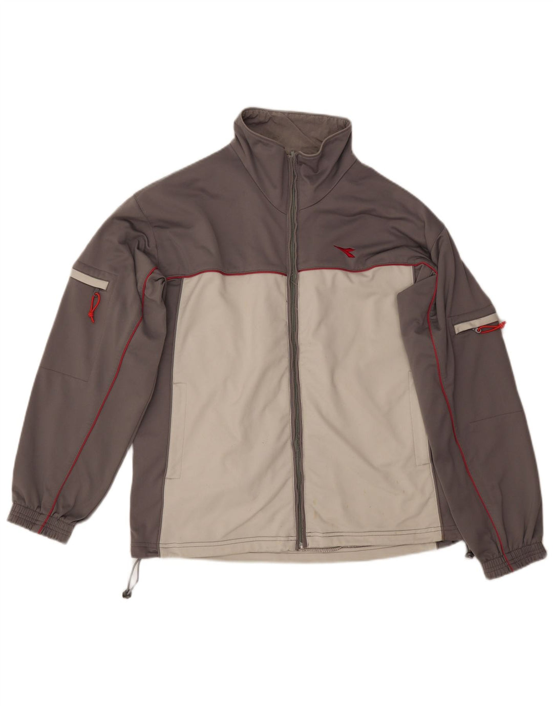 DIADORA Chaqueta de chándal para hombre ES 40 Poliéster color block gris medio