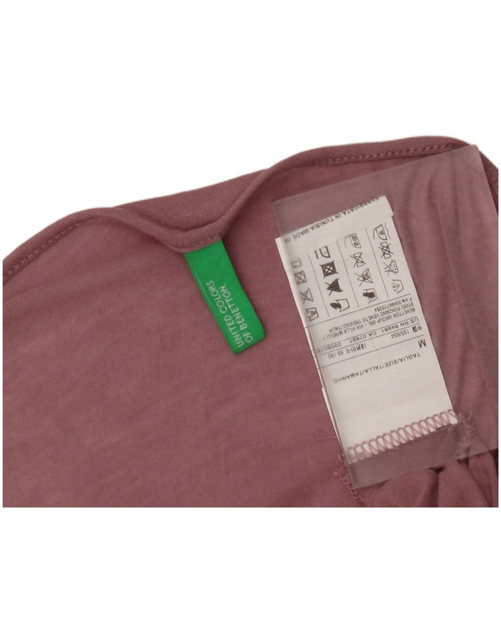 BENETTON Top extragrande de mujer de manga larga UK 44 Modal rosa medio